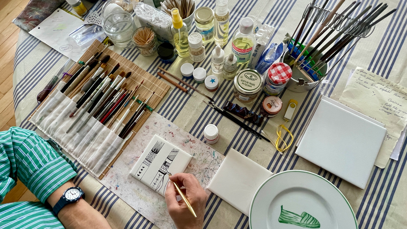 Atelier initiation peinture sur porcelaine