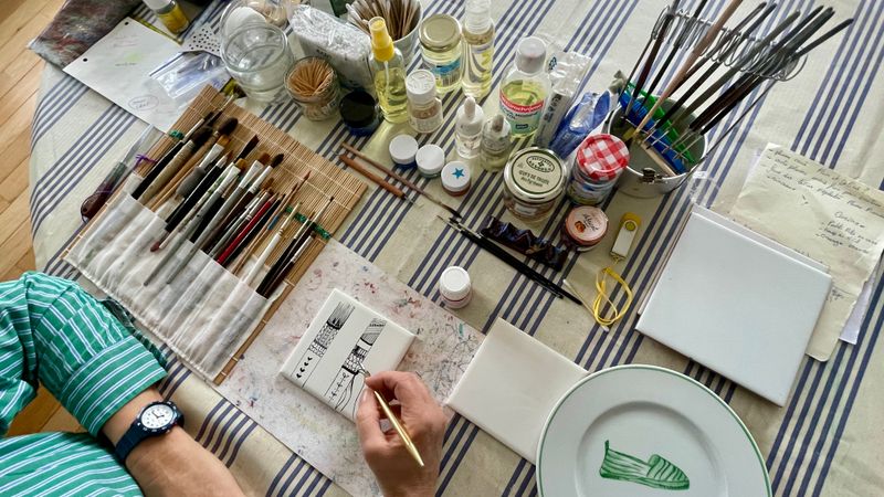 Atelier initiation peinture sur porcelaine